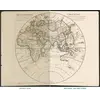 Mapamundi antiguo 1724 — Delisle, Hemisphere Oriental — hoja completa antes y después de la restauración