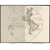Antique World Map 1724 — Delisle, Hemisphere Occidental — full sheet before and after restoration