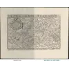 Antique World Map 1596 — Typus Orbis Terrarum — full sheet before and after restoration