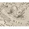 Antique World Map 1596 — Typus Orbis Terrarum — detail 3: sea monster mar del zur