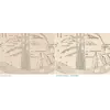 Antique World Map — Turin Mappa Mundi, Jomard Facsimile — before and after restoration