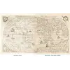 Alte Weltkarte 1570 — Donato Bertelli, Universale Descrittione — ganzes Blatt vor und nach der Restaurierung