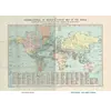 Antique World Map 1870 — Barber, Pharmaceutical Map — full sheet before and after restoration