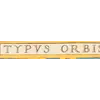 Old World Map 1570 — Ortelius, Typus Orbis Terrarum, Colored — detail 1: title typus orbis