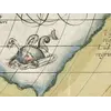 Old World Map 1570 — Ortelius, Typus Orbis Terrarum, Colored — detail 5: sea monster