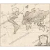 Stara mapa świata 1786 — Delamarche, Mappe Monde z podróżami Cooka
