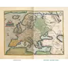 Oude kaart van Europa 1570 — Ortelius, Europae — volledig blad voor en na restauratie