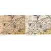 Oude kaart van Azië 1570 — Ortelius, Asiae Nova Descriptio — voor en na restauratie