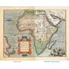 Oude kaart van Afrika 1570 — Ortelius, Africae Tabula Nova — volledig blad voor en na restauratie