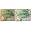 Oude kaart van Amerika 1570 — Ortelius, Americae sive Novi Orbis — voor en na restauratie