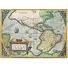 Oude kaart van Amerika 1570 — Ortelius, Americae sive Novi Orbis