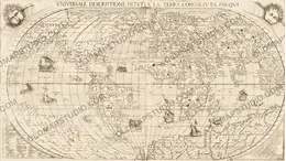 Antique World Map 1570 — Donato Bertelli, Universale Descrittione