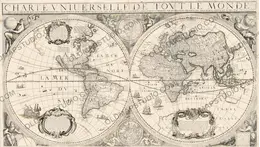 Antique World Map 1628 — Danckerts, Charte Vniuerselle
