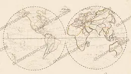 Antique World Map 1811 — Van Schaack, Most Recent Discoveries
