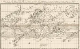 Antique World Map 1706 — Moll, A New Map of the World