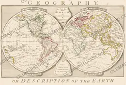 Antique World Map 1794 — Dunn, A New Map of the World