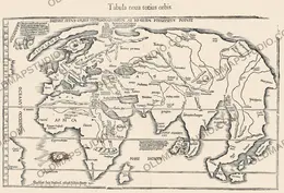 Antique World Map 1541 — Fries, Tabula Noua Totius Orbis