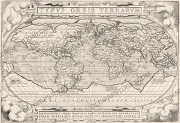 Antique World Map 1579 — Ortelius, Typus Orbis Terrarum