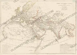 Antique World Map 1811 — d'Anville, Orbis Veteribus Notus