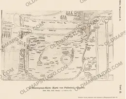 Stara mapa Ziemi Świętej ok. 1150 — Hieronim, faksymile 1895, tabl. 12