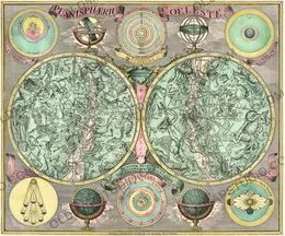 Antique Star Chart c. 1772 — Lotter, Planisphaerium Coeleste