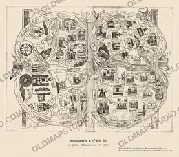 Stara mapa świata — mapa Beatusa Paris II, faksymile Millera 1895, tabl. 2