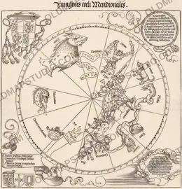 Antique Constellation Map 1515 — Dürer, Imagines coeli Meridionales