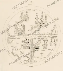 Old World Map — Mappemonde de Leipzig, Jomard's Monuments