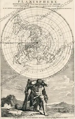 Antique World Map 1715 — Renard, Planisphere
