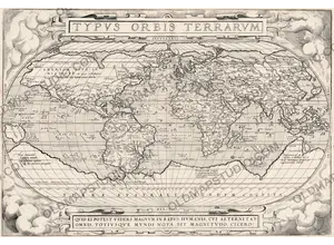 Antique World Map 1579 — Ortelius, Typus Orbis Terrarum