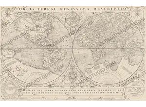 Oude wereldkaart 1602 — Mercator en Hondius, Orbis Terrae