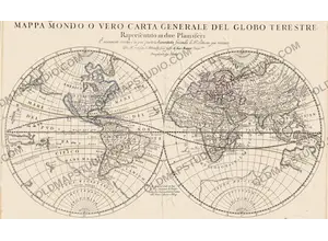 Antique World Map 1684 — Sanson, Mappa Mondo