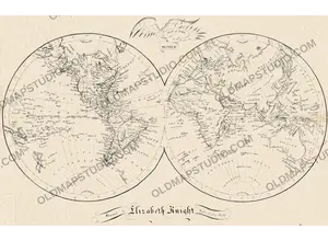 Mapa antiguo del mundo 1810 — Elizabeth Knight, Map of the World