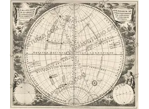 Antique Star Chart 1708 — Haemisphaeria Sphaerarum