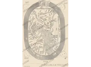Antique World Map — Higden’s Mappa Mundi, Jomard Facsimile
