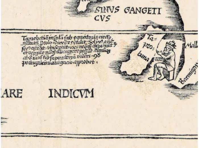 Stara mapa świata 1541 — Fries, Tabula Noua Totius Orbis — detal 7