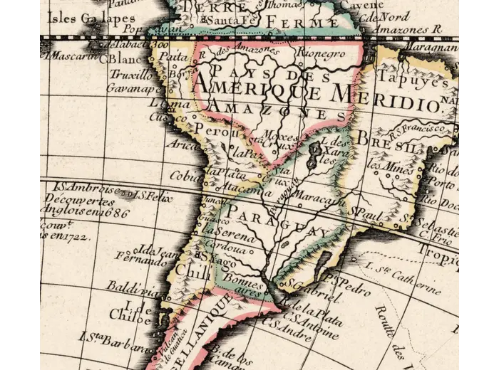 South America and the Terres Australes at 1:1
