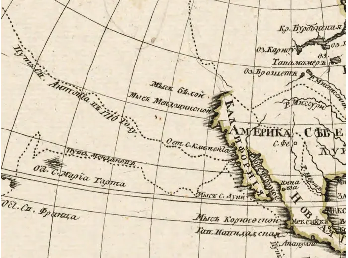 North America with the north-west coast left blank, 1:1 detail