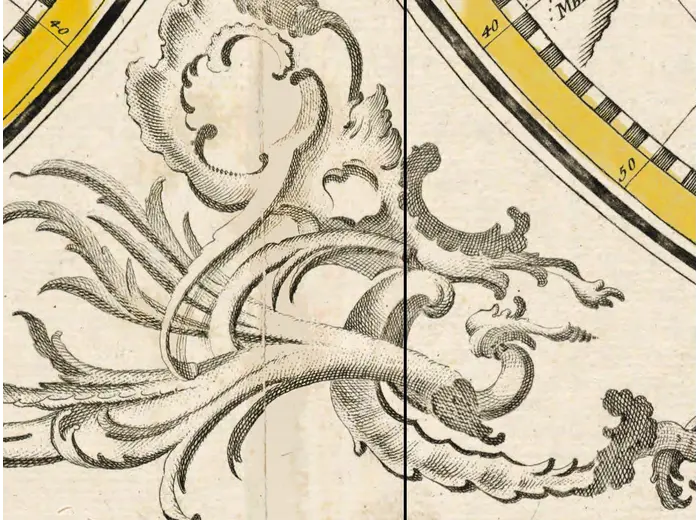 Lower ornamental vignette, 1:1 detail