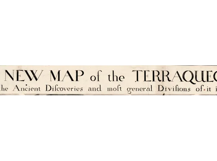 Title banner of the Wells 1700 terraqueous globe