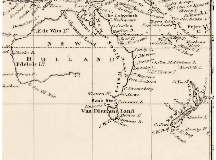 New Holland and Van Diemen's Land at 1:1