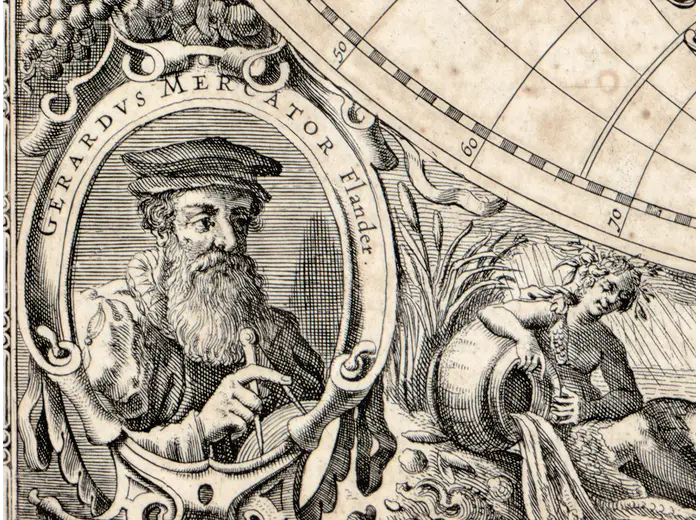 Detail at full size: the portrait of Mercator