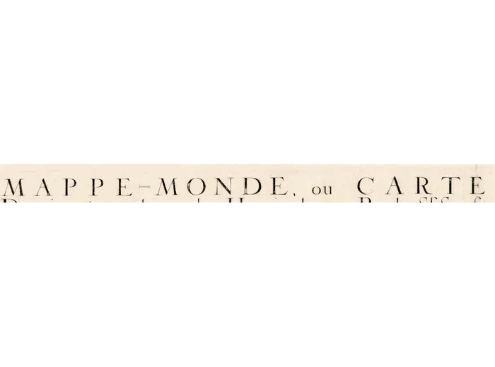 Title banner of the Sanson world map, 1651