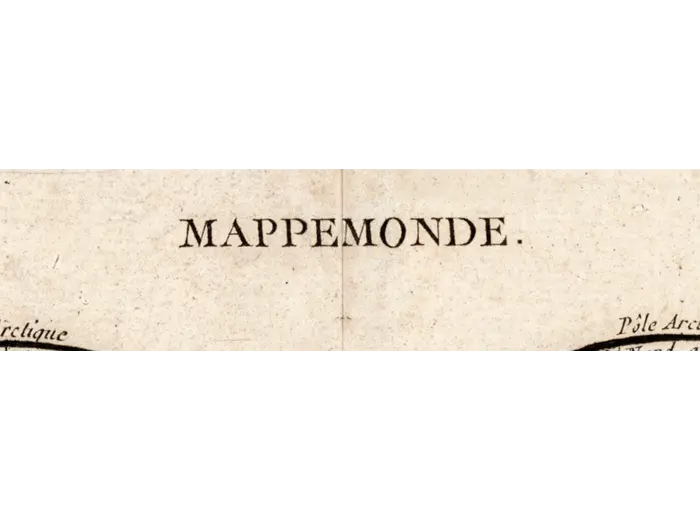 Title banner of the Brion de la Tour 1778 Mappemonde