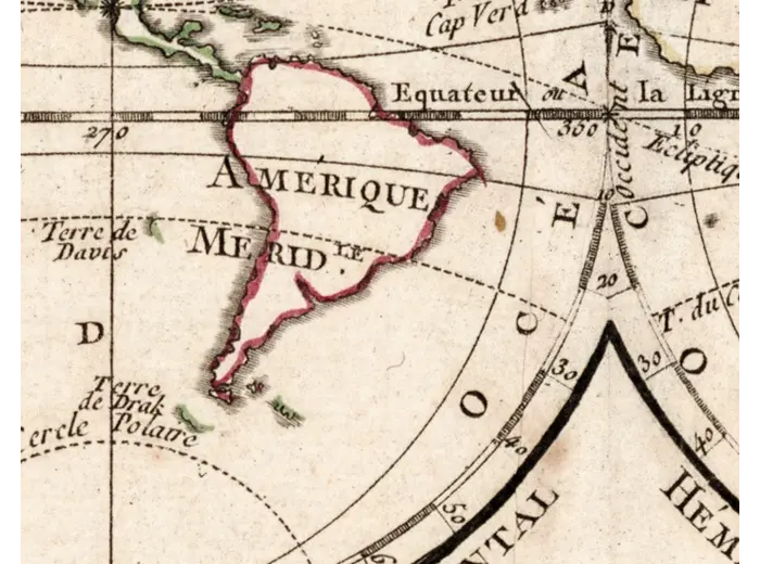 South America on the Brion de la Tour 1778 sheet