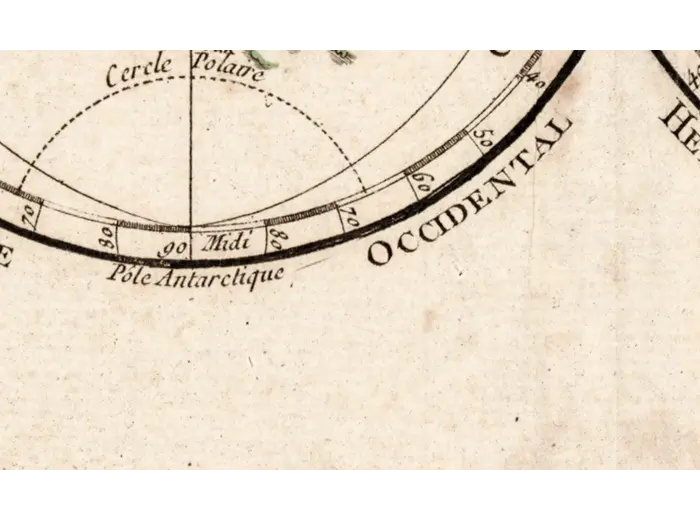Hemisphere lettering on the Brion de la Tour 1778 sheet