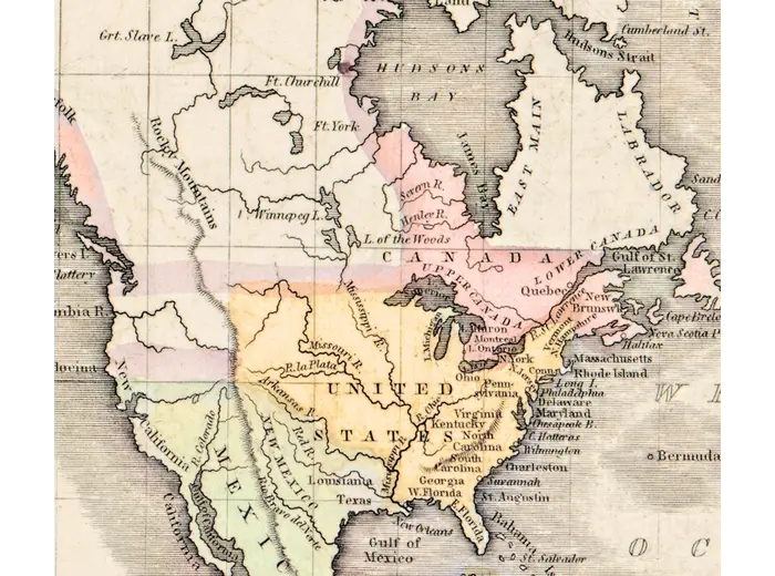 Detail at 1:1 — North America and the United States with the original outline colour