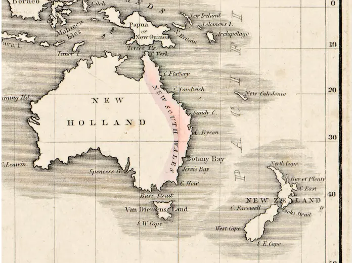 Detail at 1:1 — New Holland and the East Indies