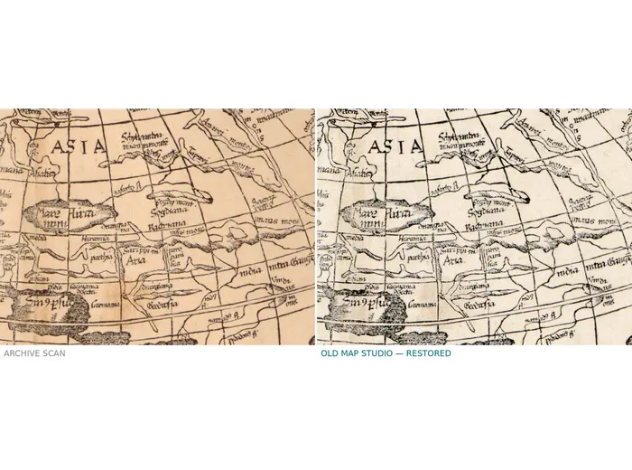 The Fries woodcut of 1541 before and after restoration