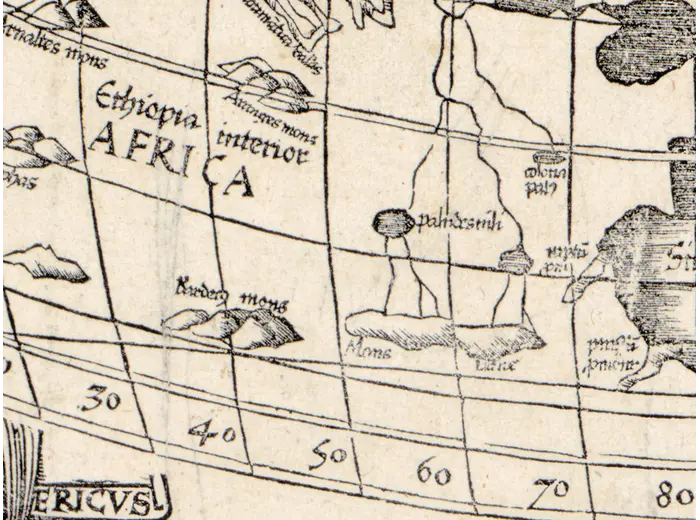Detail at full size: Africa and the graticule